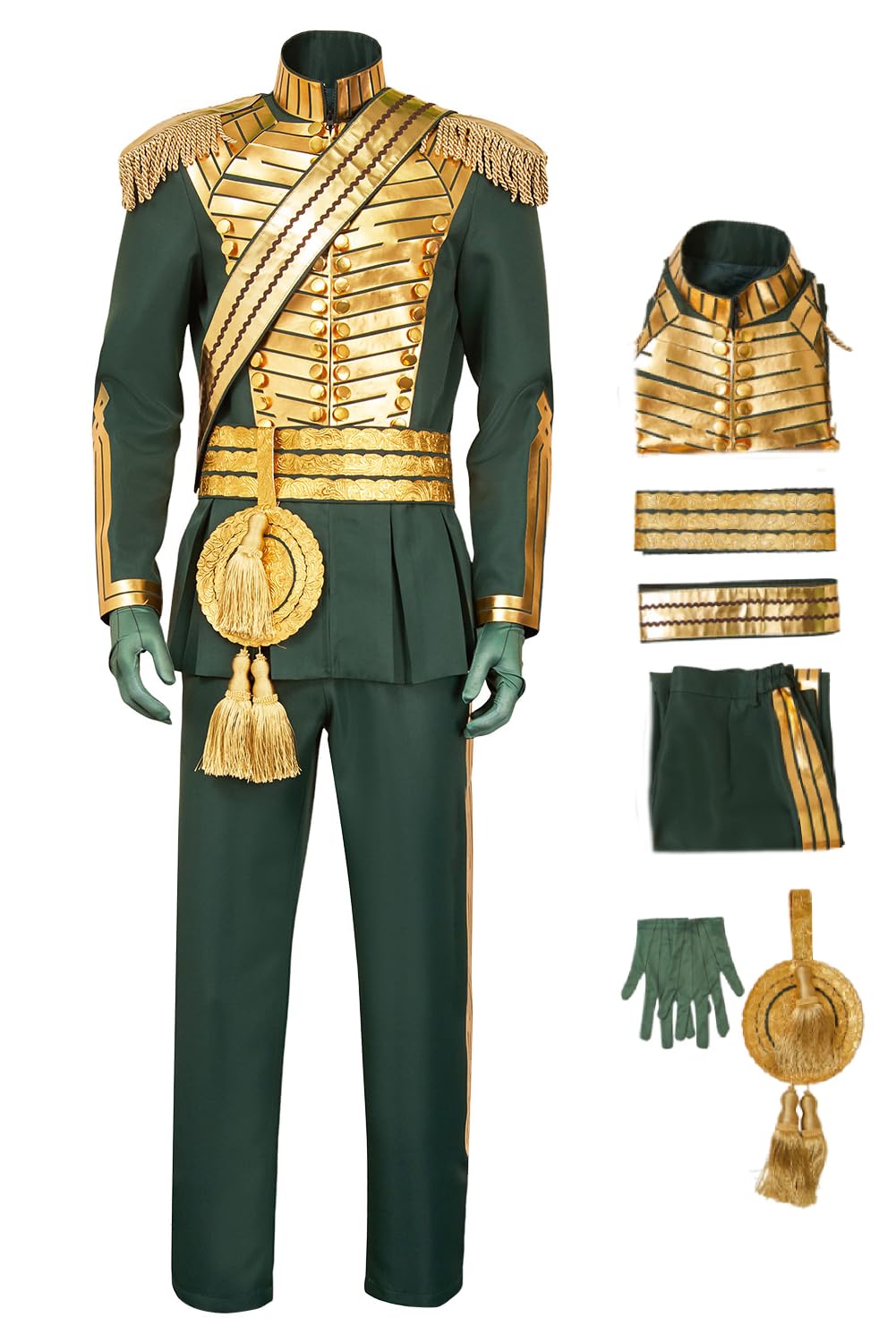Prince Fiyero Costume Wizard Fiyero Tigelaar Cosplay Blazer Pants Gloves Belt Outfits for Adults Men Halloween