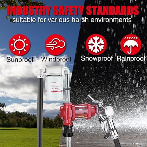 Miniatura 5 de TOPWAY Bomba de combustible de gasolina de 12 V CC, kit de bomba de transferencia de aceite autocebante de 10 GPM con filtro de partículas, boquilla