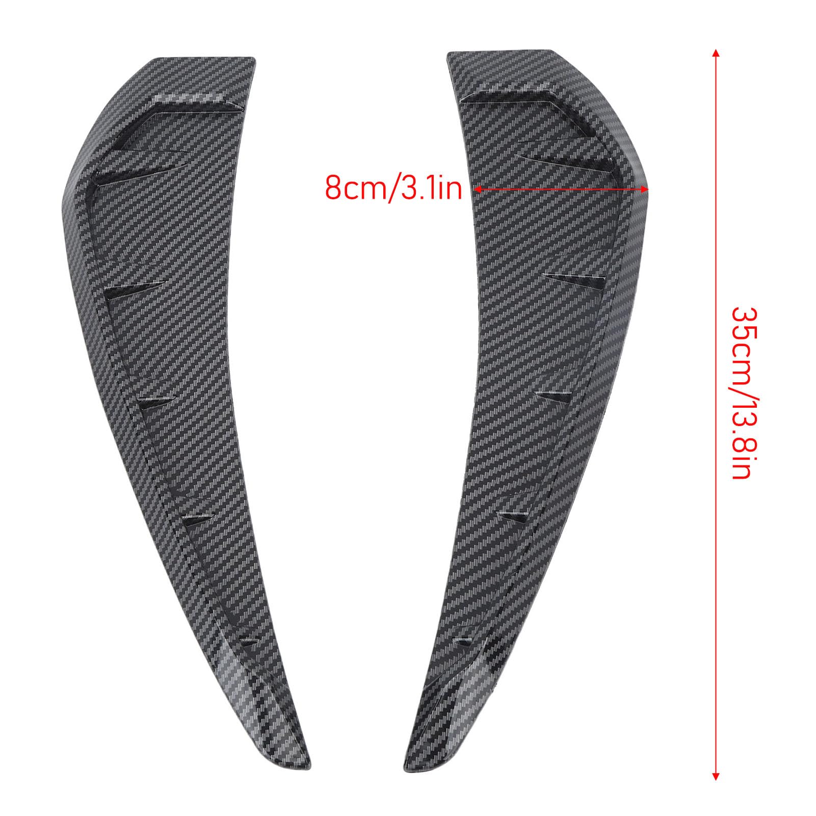 BOROCO Stoßstangen Lüftungsverkleidung - Carbon Look, ABS Material, Universal Für 1er E90