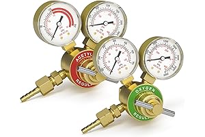 YESWELDER Oxygen & Acetylene Regulators CGA200 & CGA540 Combo Welding Regulator with...