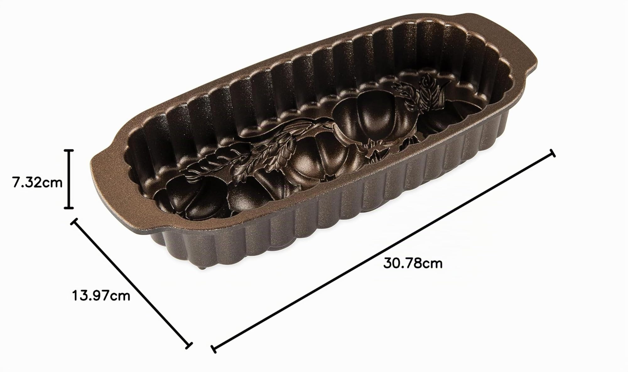 Nordic Ware 93448 Weizen- und Kürbisguss-Kastenform, 6 Tassen, bronzefarben