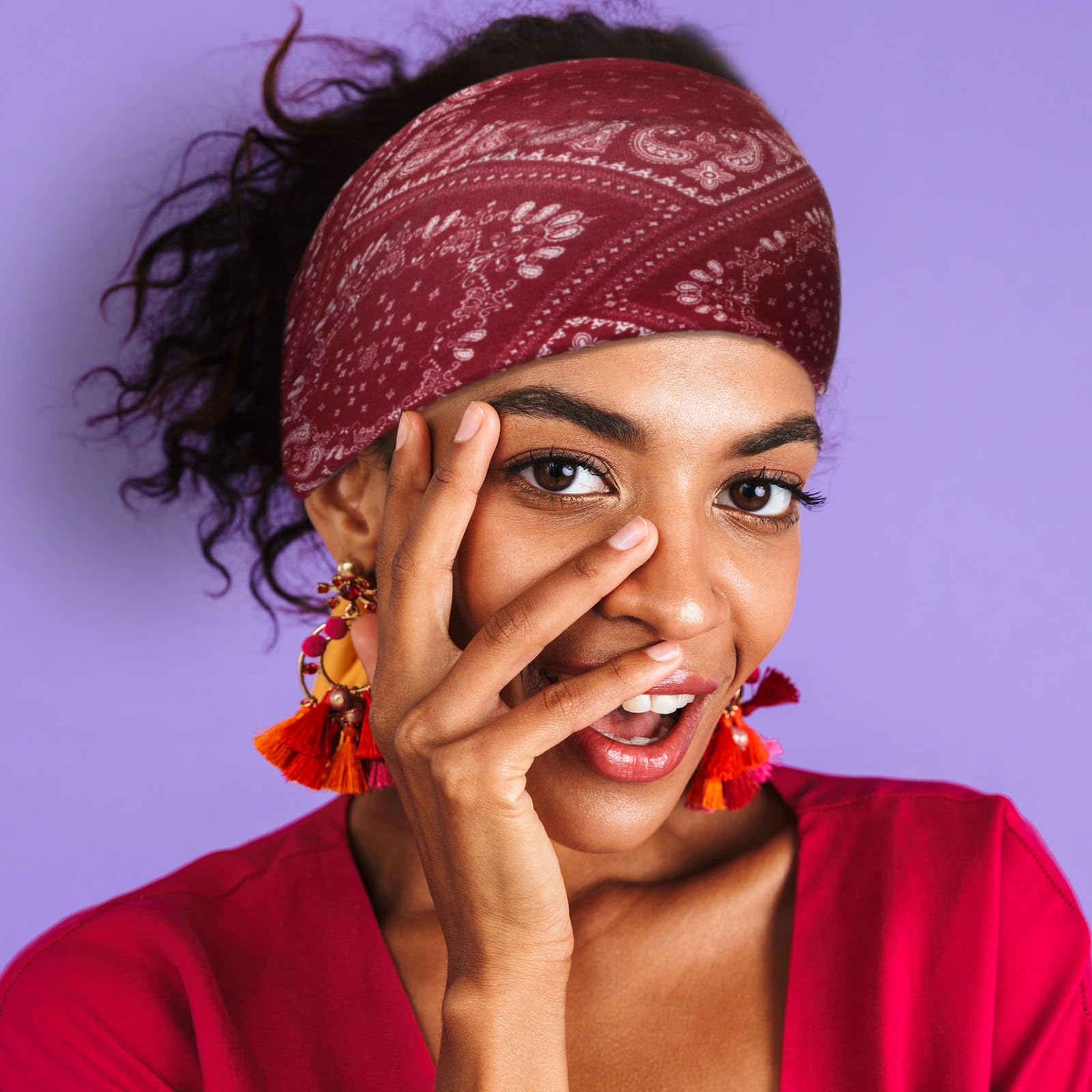 Censen 12 Fasce Africane per Capelli Cerchietti Africani Elastici in Poliestere Fasce Boho per Capelli da Donna con Nodo Accessori per Capelli per Ragazze Signora Yoga Corsa Sport