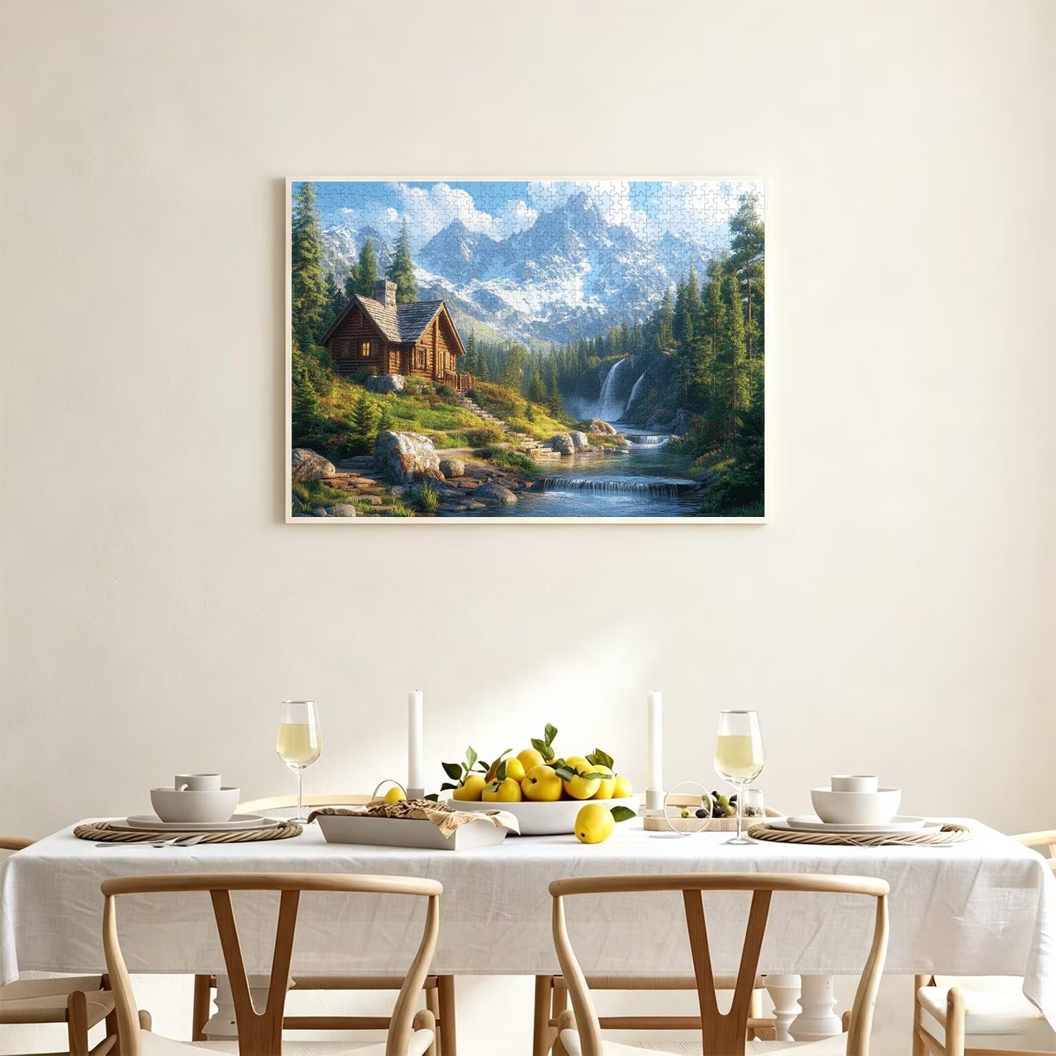 Puzzle 2000 sztuk 99 x 70 cm, Puzzle Dorośli Góry Śnieg Widok, n-806