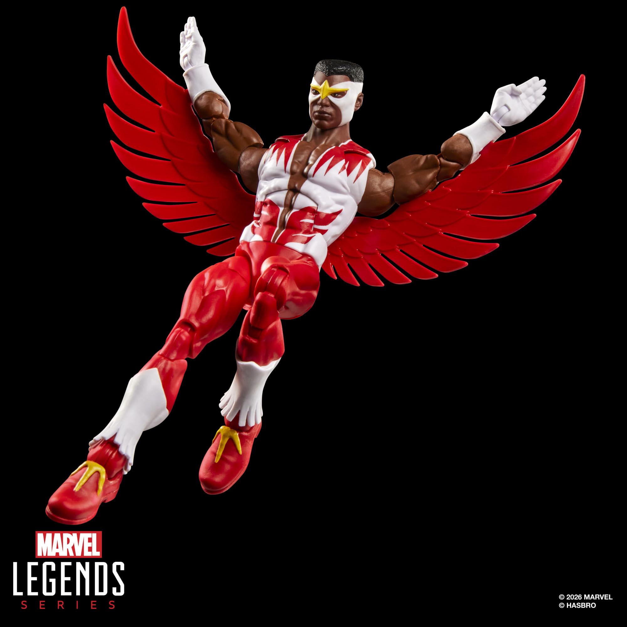 Marvel Legends Series, Secret Wars, Marvel’s Falcon, Figura Retro Coleccionable de 15 cm con Escudo lenticular, Inspirada en los cómics del Capitán América