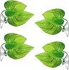 URATOT 4 Pack Betta Fish Leaf Pad Simulating The Natural Habitat for Betta Spawning Grounds Breeding Resting Bed