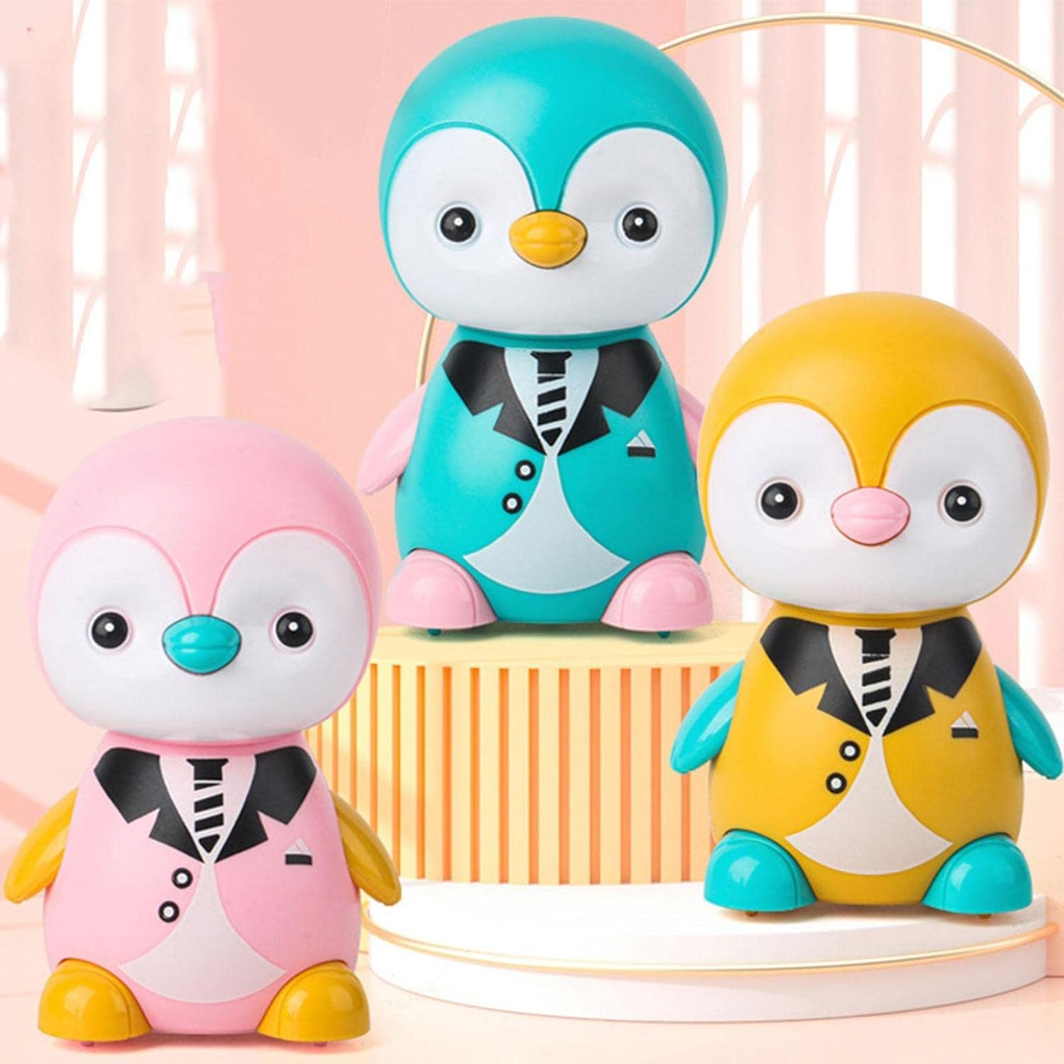 LIONWY Penguine Plastic Press and Go Toy Penguin Head Animal Sliding Cartoon, Walking Penguin Press and Run Toy, Customized Kids Press and Go Inertial Toy, Penguin (Pack of 1) (Color May Vary) (B0DG5GP28H) Amazon Price History, Amazon Price Tracker