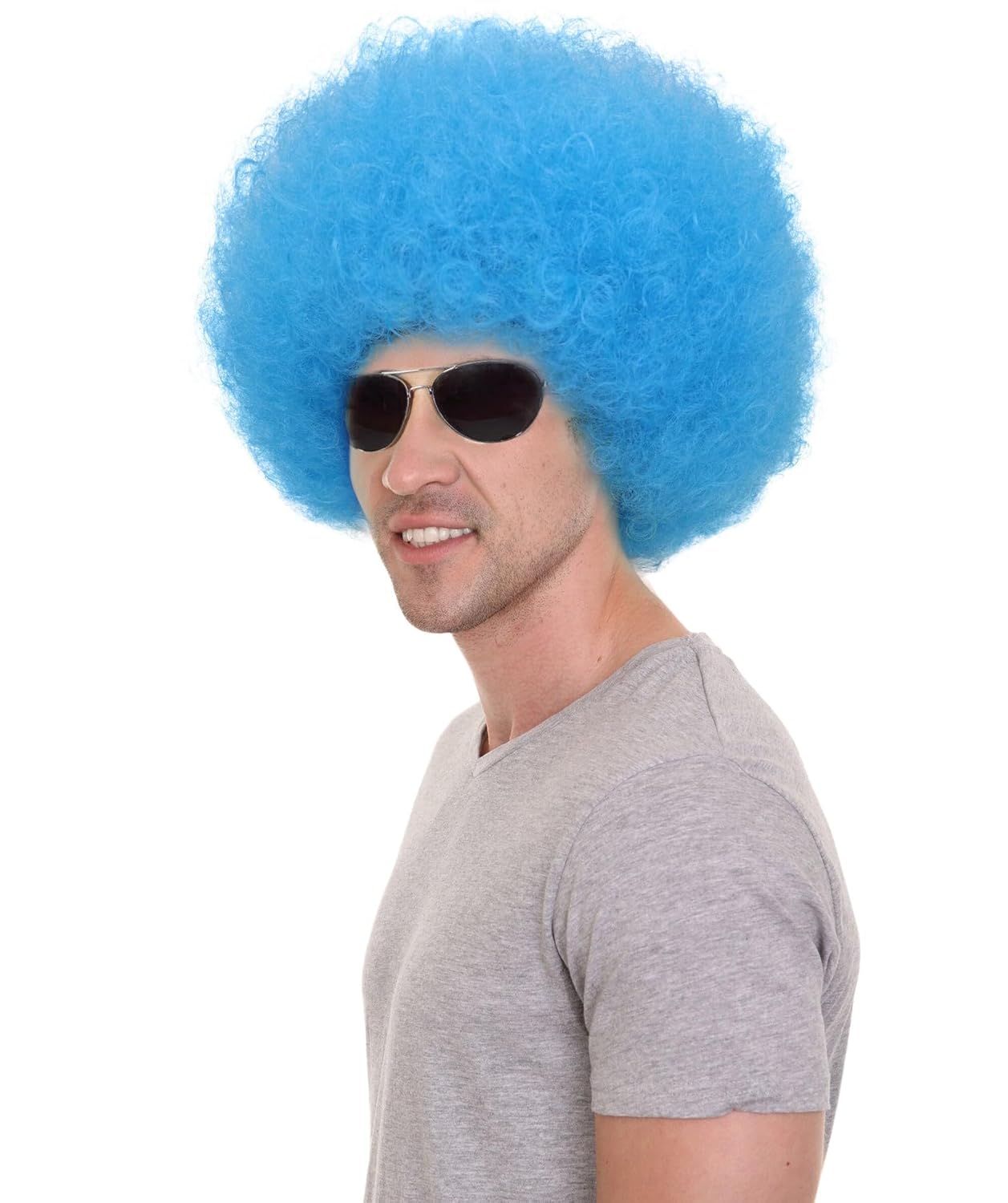 Unisex Big Curly Afro Wig | Bold Voluminous Costume Hairpiece - Eye Catching Accessory for Halloween Events, Cosplay Gatherings & Themed Party Looks - Yellow