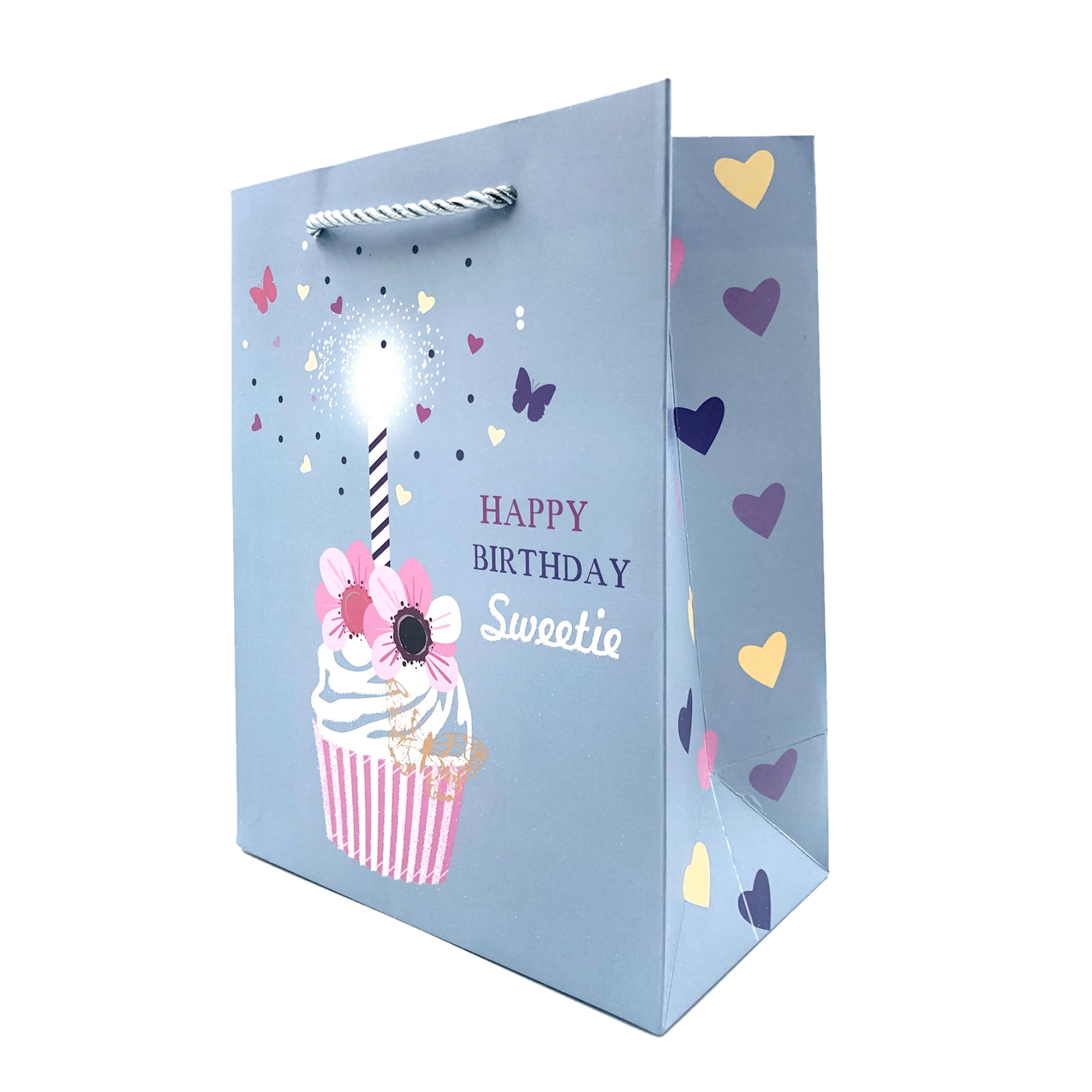 DEEPTAGS Paper Birthday Party Bags For Return Gifts For Kids, Boys, Girls-Light Blue, Medium Size, Cake Print-6 Pcs (B0D3PJ2NKT) Amazon Price History, Amazon Price Tracker