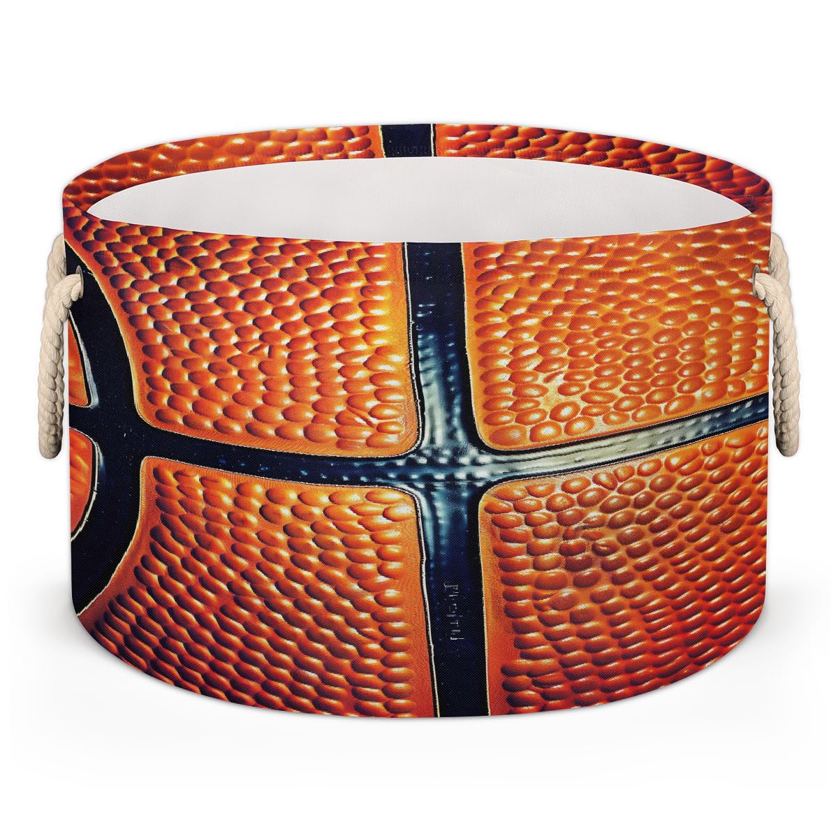 Cesta de baloncesto grande para juguetes y ropa con asas plegable