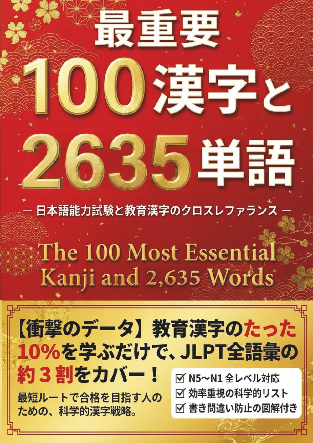 最重要100漢字と2635単語: 日本語能力試験と教育漢字のクロス