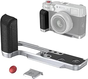 Wooden Camera Side Handle Foto4easy Wooden L-Shape Side Handle Grip For Fujifilm X-M5 Camera - Quick Release Arca-Swiss Plate - Black Fujifilm X-m5 Grip - View #2