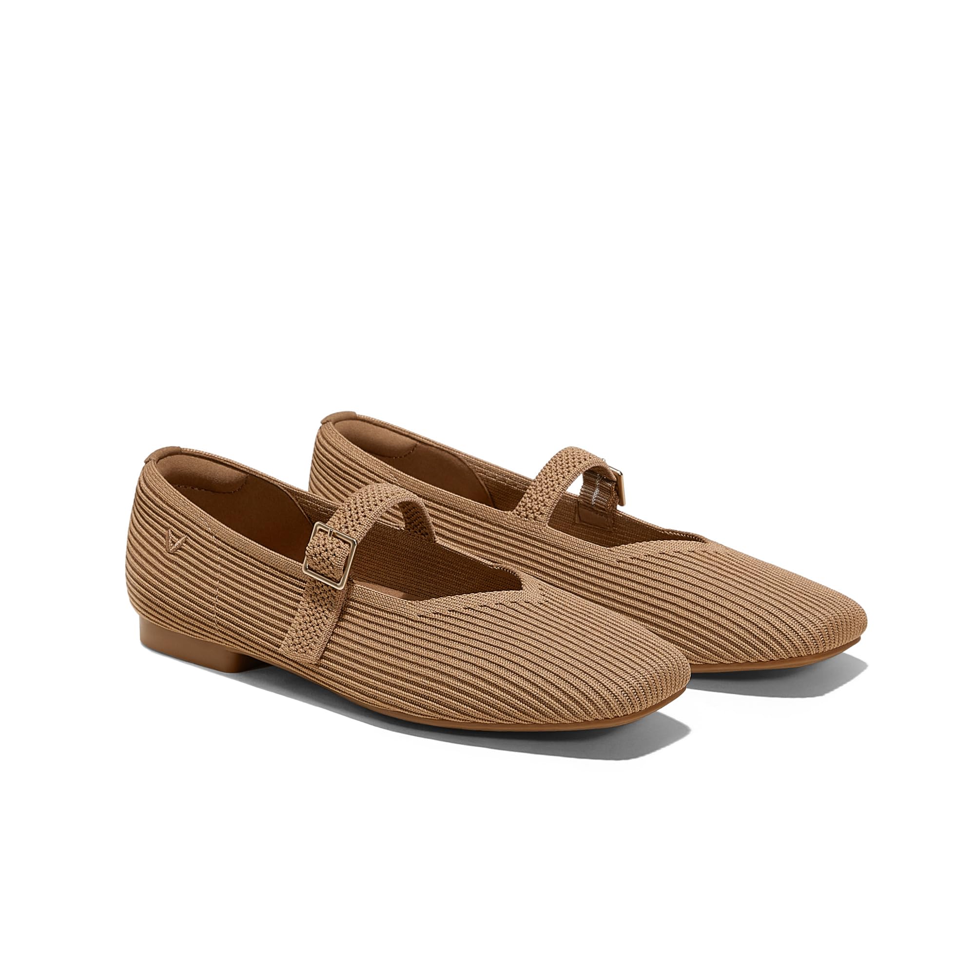 VIVAIAMargot Mary Jane Women Flat Shoes Slip on Square-Toe Washable Shoes Comfortable for Work with Arch Support