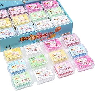 12x Kneaded Rubber Rectangular Erasers, Moldable & Kneadable Art & Drawing Erasers, Random Color
