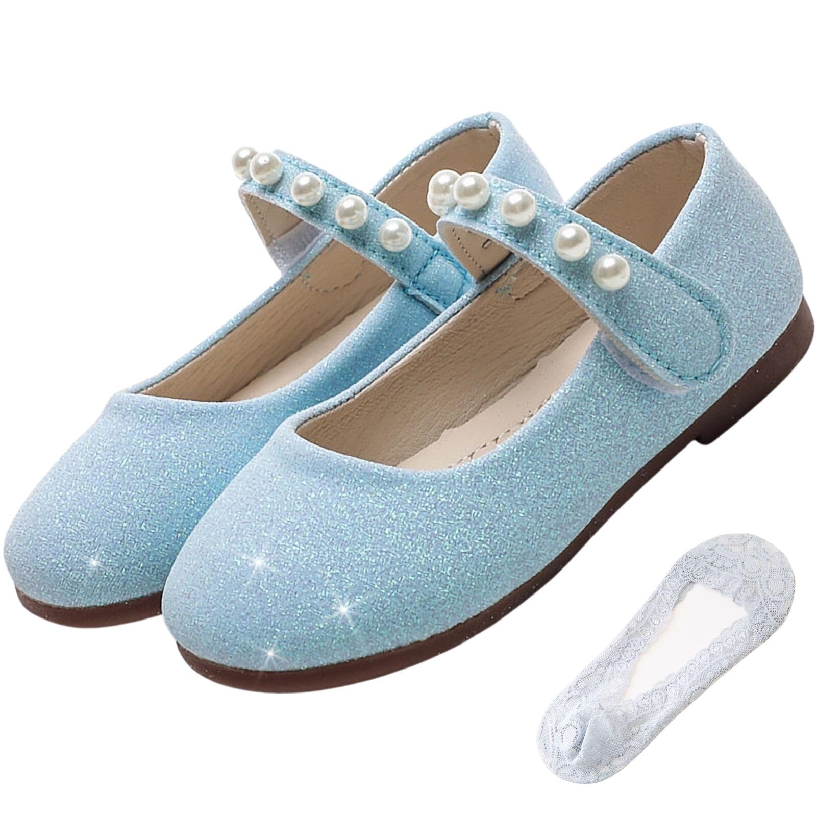 Chaussure Princesse Fille Elsa Plates, Basket Enfant Costum Ballerines for Fête Spectacles Mariage