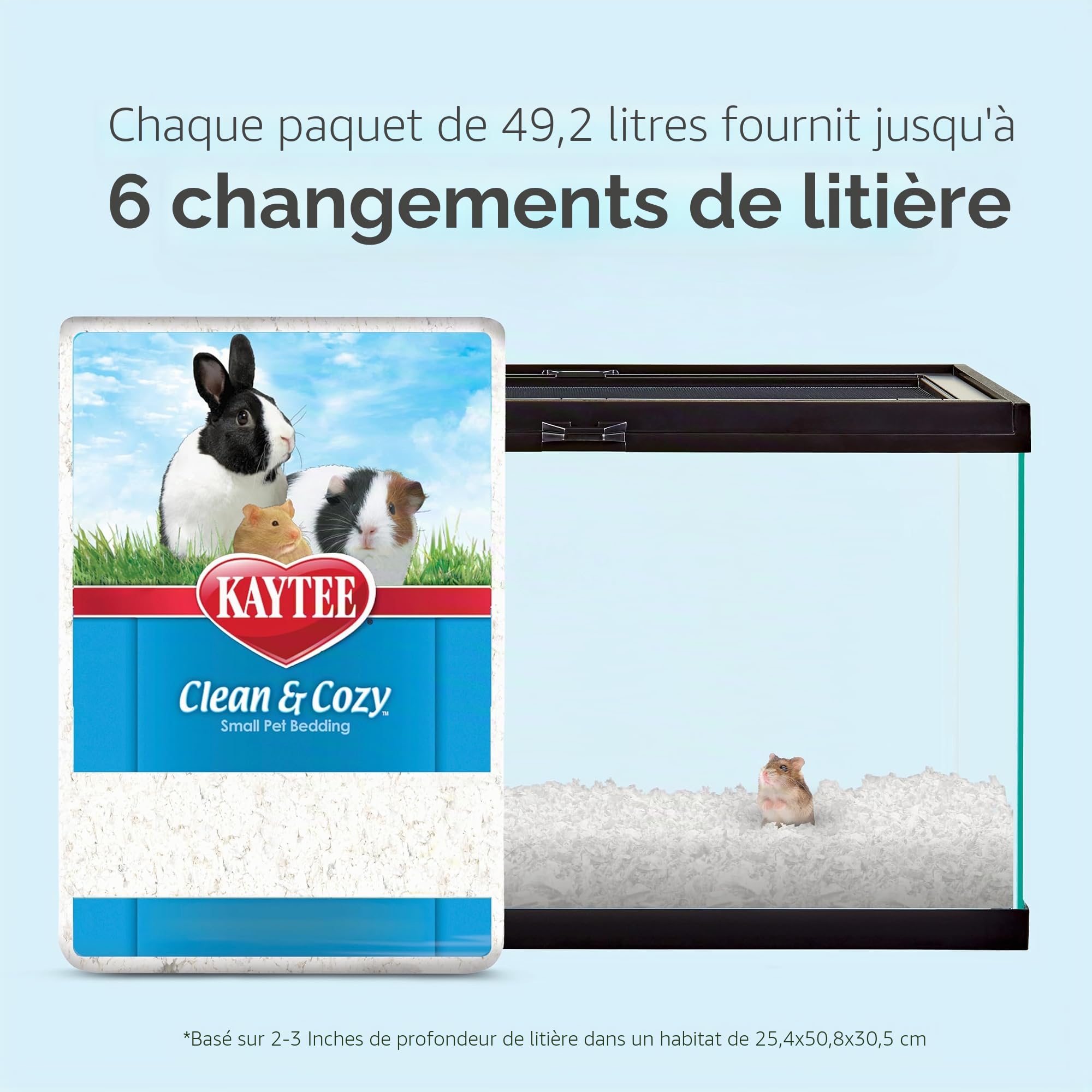 Kaytee Clean & Cozy : litière en papier, super absorbante