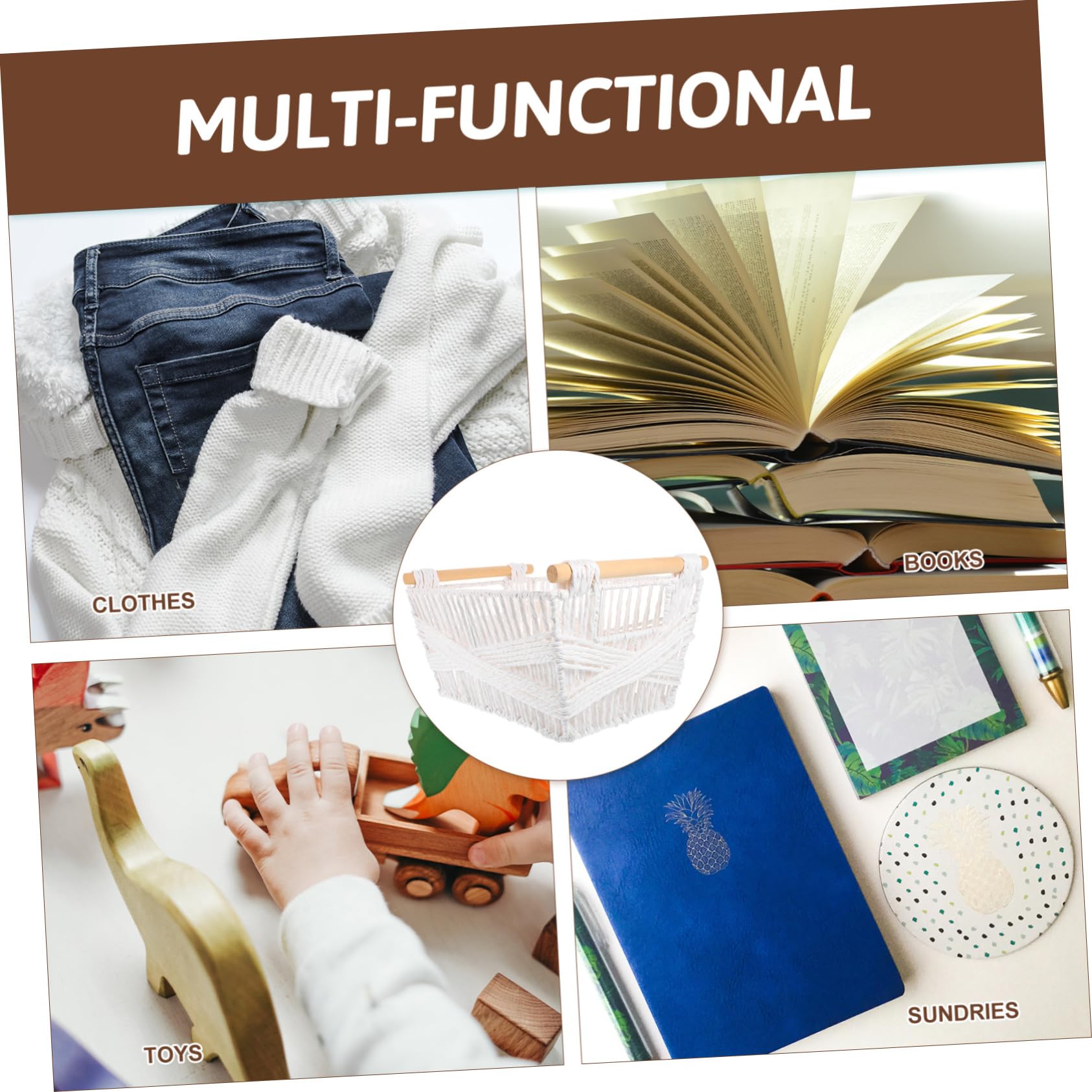 Gewebter Aufbewahrungskorb Aus Papierseil Multifunktionaler Organizer Für Tisch Und Zuhause Vielseitiger Kleinigkeitenkorb Im Boho Stil