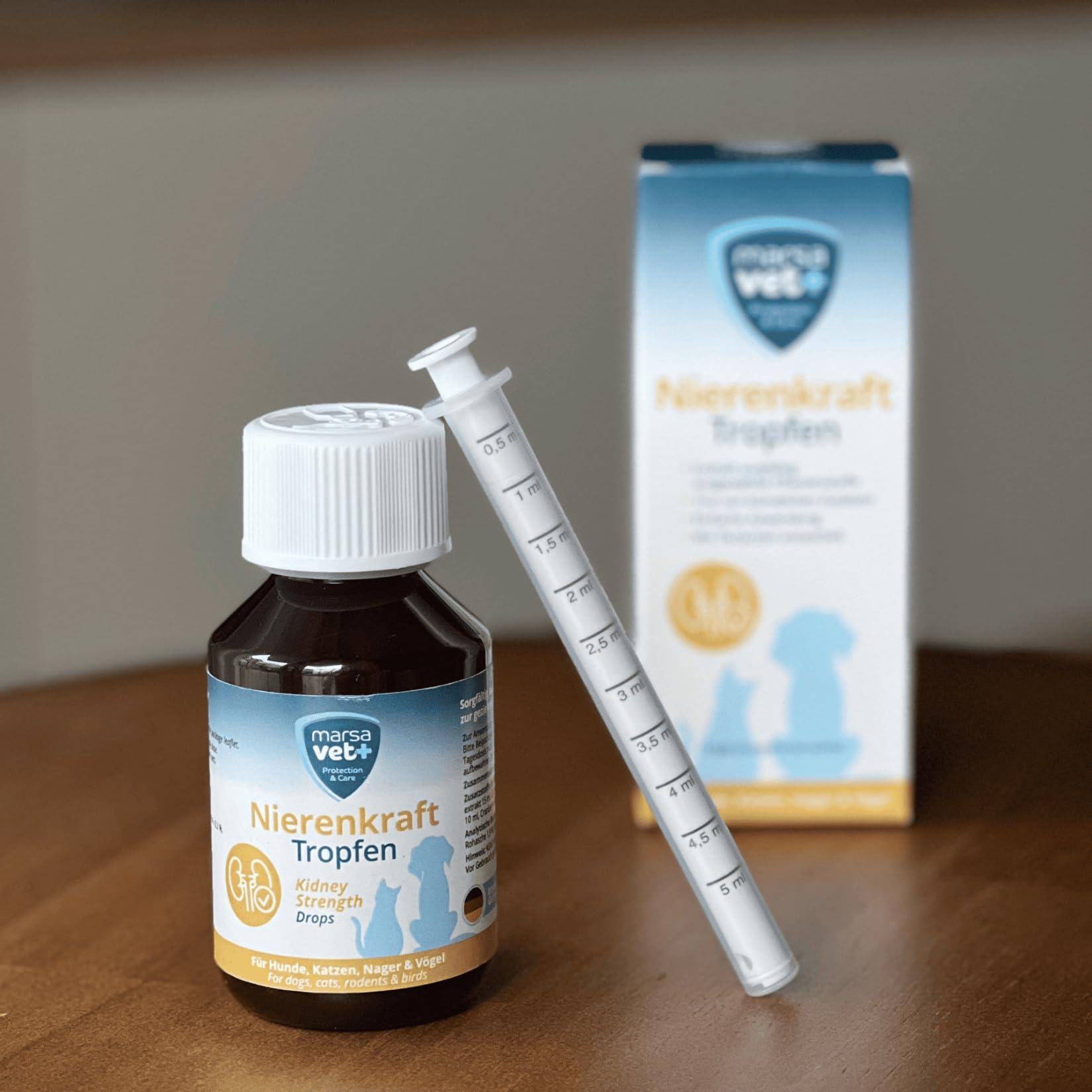 Marsavet Gocce di forza renale - Integratore alimentare con succo di ortica per promuovere la salute dei reni. Sostegno naturale della funzione renale e urinaria per cani, gatti, roditori e uccelli.