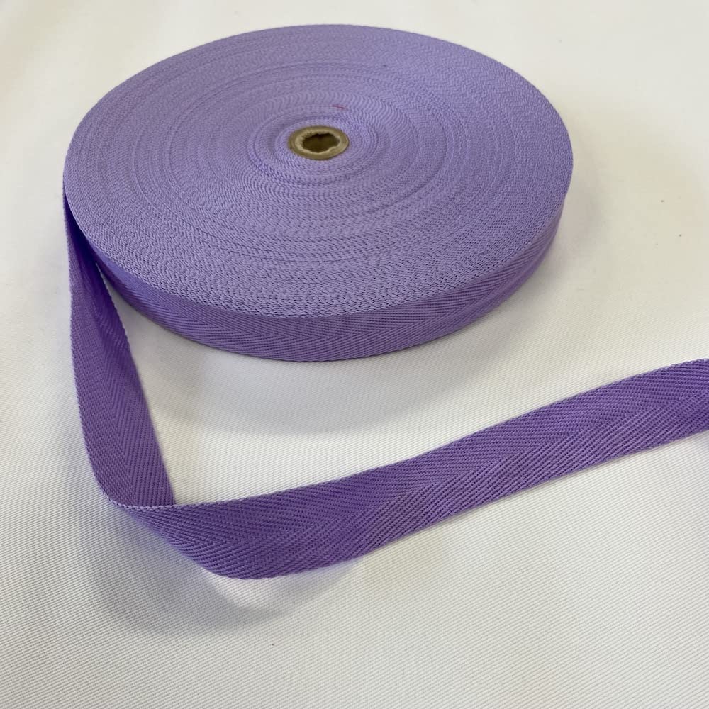 Kayes Textiles Lilac 25Mm Acrylic Herringbone Webbing Tape (Per Metre) (Lilac)