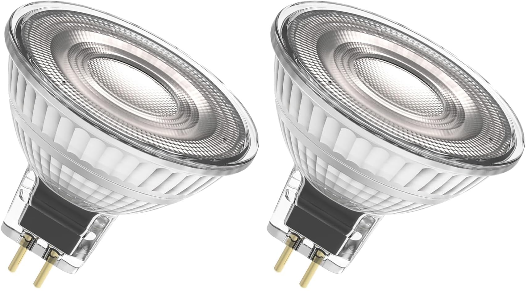 Osram Dimmbare Niedervolt-LED-Reflektorlampen MR16 mit Retrofit-Stecksockel, 35 Watts Ersatz, GU5.3, MR16 reflector, 2700 Kelvin, Warm weiß, Klares Glas, 2-er Pack (Packung mit 2)