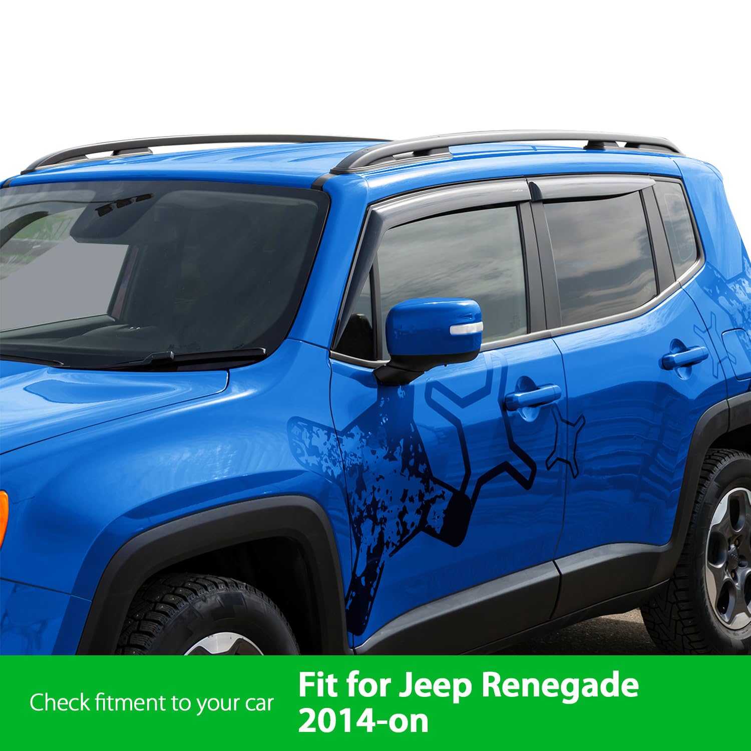 Goodyear Deflektory do/kompatybilne z Jeep Renegade 14-26 - Naklejana 4 szt