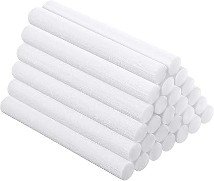 Patelai 60 Pieces 2.75 X 0.31 Inch Car Diffuser Sponges Refill Sticks Humidifier Filter Replacement Wick Absorbent Sponge Sticks for Mini Car Office Bedroom Humidifier Ultrasonic Aroma Diffuser