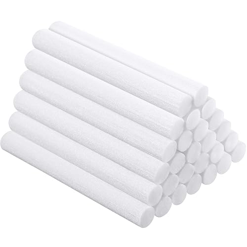 Patelai 60 Pcs 2.75 x 0.31 Inch Car Diffuser Sponges Refill Sticks Cotton | Humidifier Filter Replacement Wick Absorbent Sponge Sticks for Mini Car Office Bedroom Humidifier Ultrasonic Aroma Diffuser