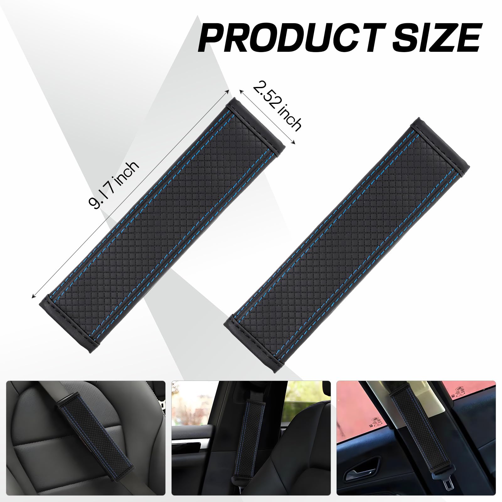 2 fundas para cinturón de seguridad de automóvil, fundas suaves para correa de hombro para una conducción más cómoda, cojines de hombro para cinturón de seguridad de automóvil, protector