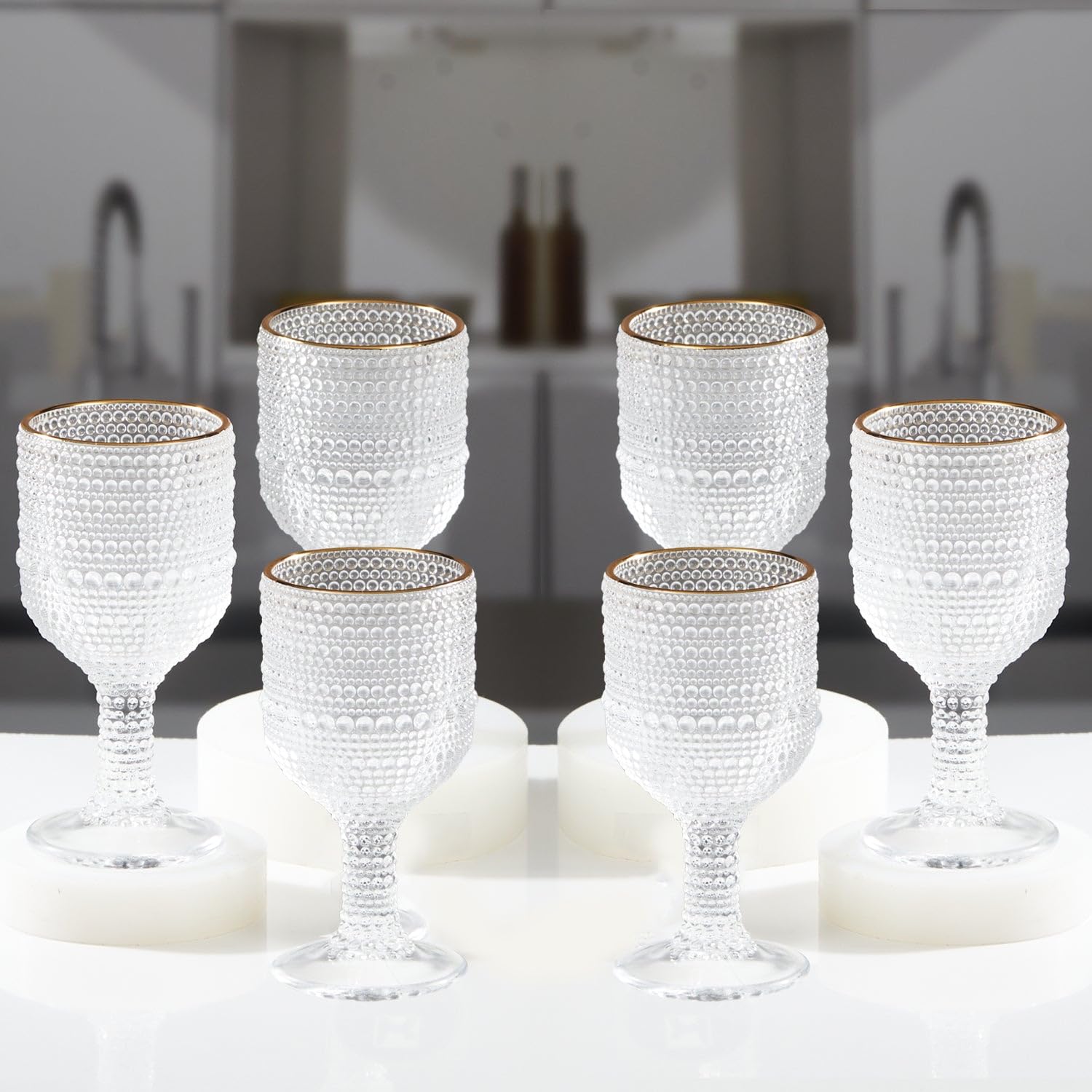 Pakhi Decor Crystal Wine Glasses (Set of 6) - 50ml (11647)