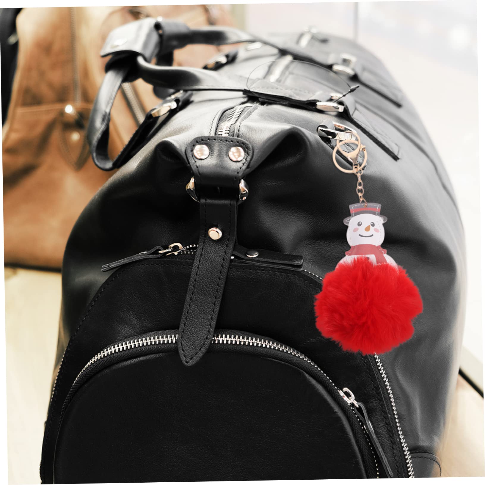 SHERCHPRY 18 Piezas llavero bola de pelo llavero de dibujos animados de navidad de vacaciones presentes originales christmas bag mochila s para niñas alce