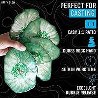 Vista 3 de Resina epoxi para fundición y revestimiento transparente – Kit de 1 galón – Resistente a los rayos UV, sin amarilleo, bajo olor, autonivelante