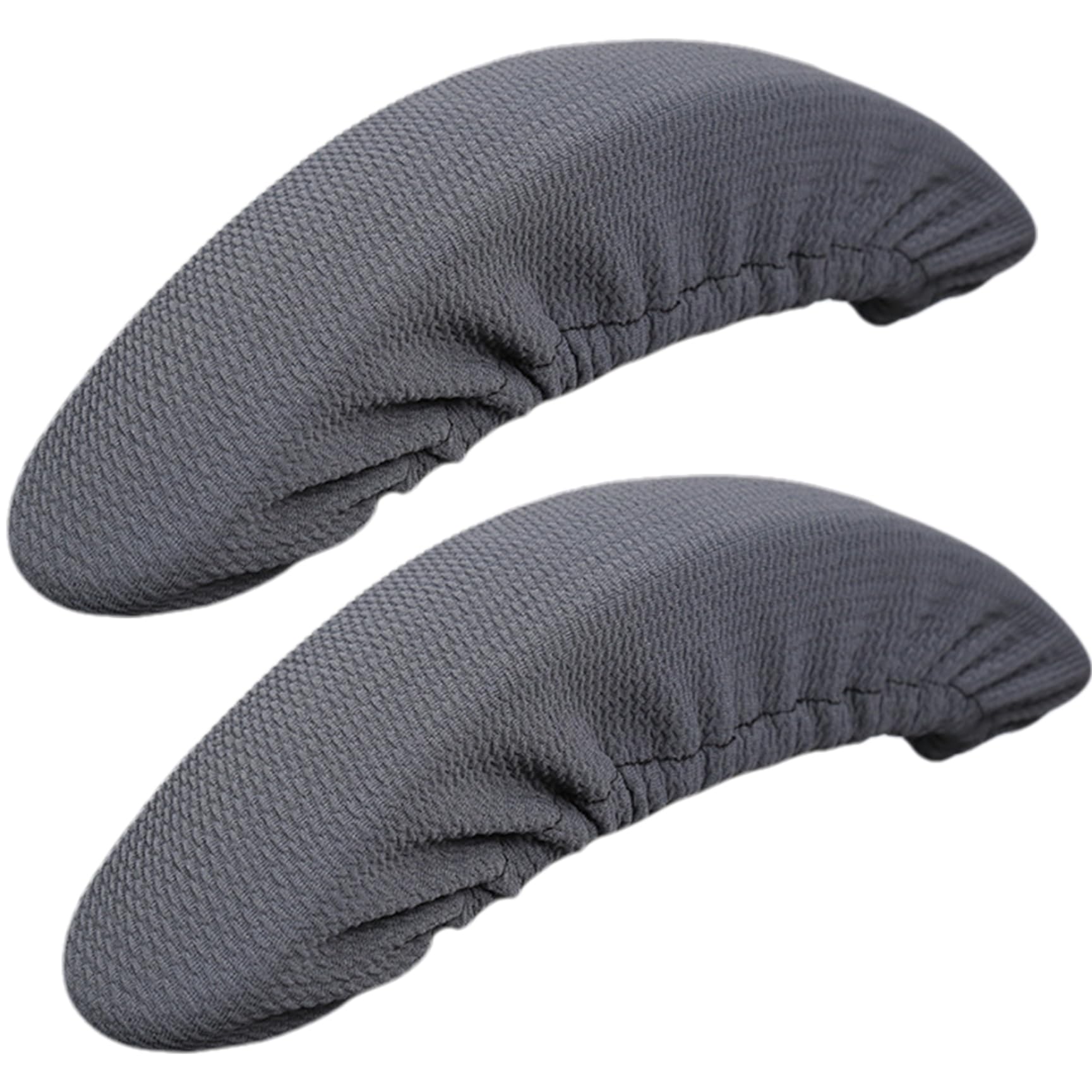 Licsaliwe Grey Office Chair Arm Covers, 2Pcs Stretchable Washable Armrest Covers, Jacquard Pad For Computer Gaming Chair