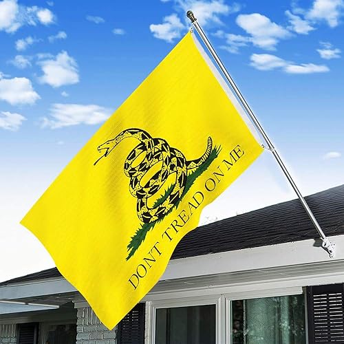 Miniatura 6 de Bandera estadounidense de Estados Unidos y bandera Gadsden Don't Tread On Me, 2 banderas de poliéster, 3 x 5 pies, colores brillantes y resistencia