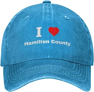 I Love Hamilton County Baseball Cap for Men Women Hats Vintage Golf Dad Hat Cotton Caps