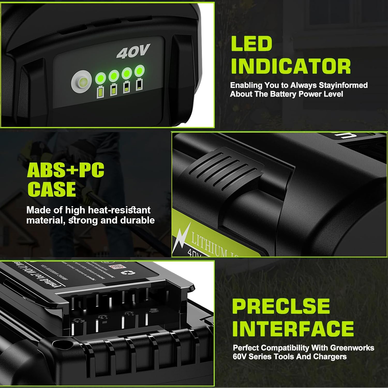 2Pack 7000mAh Replacement for Ryobi 40V Battery Lithium Compatible with Ryobi 40 Volt Battery OP4050 OP4026 OP4050A OP40601 OP40602 OP4040 OP4030 OP4050 OP40261 OP40201 OP40401 Cordless Tools