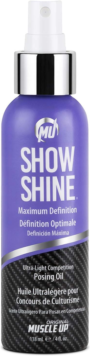 Pro Tan, Show Shine, Maximum Definition Ultra-Light Posing Oil, Stage Oil, Fitness Event, Modeling, Photoshoot, 4 oz.