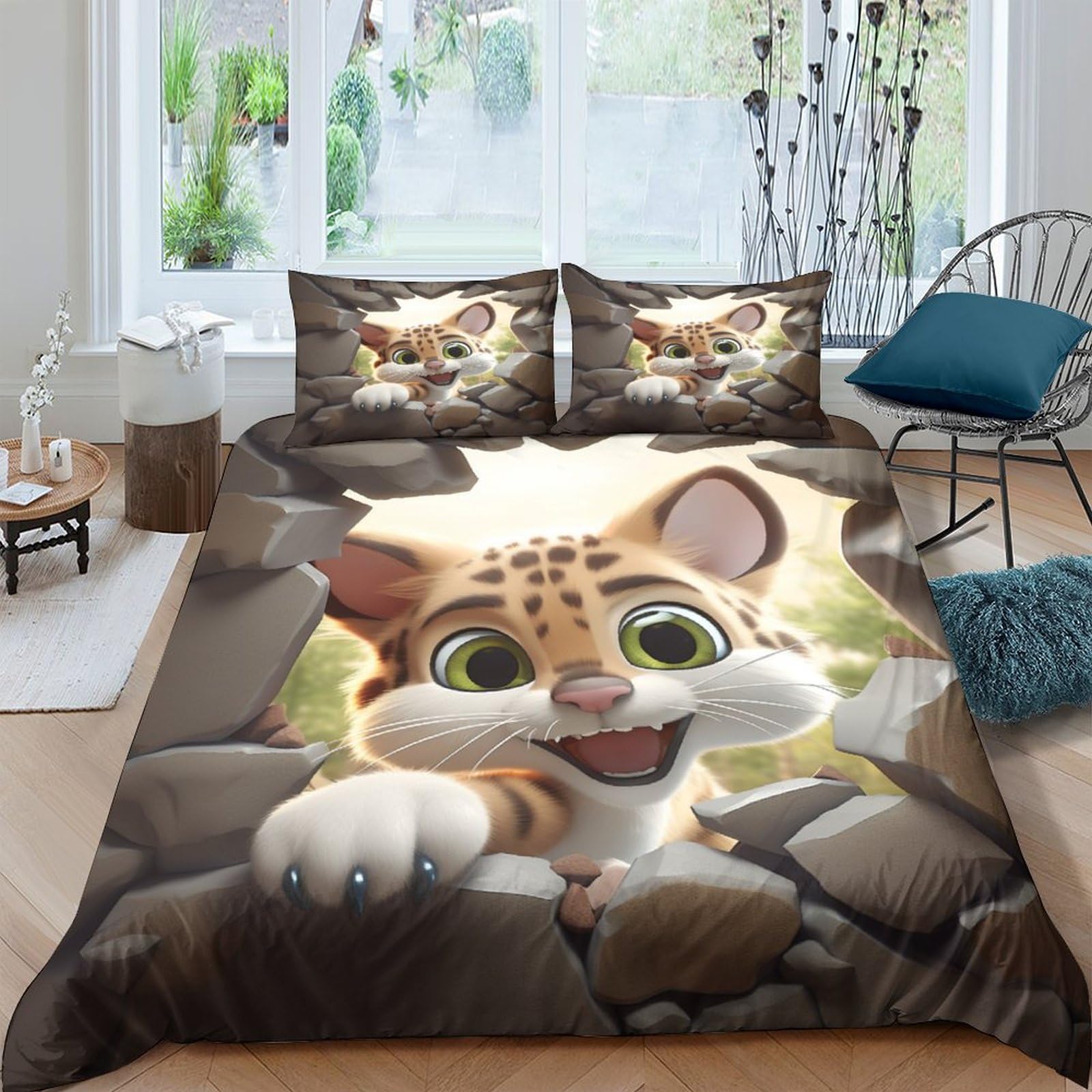 Parure de lit tigre housse de couette pour relooker la chambre des ados