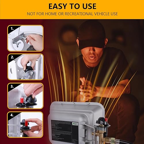 Miniatura 3 de Calentadores de tanque de propano para exteriores, 13000 BTU con válvula de cierre de seguridad e interruptor de vuelco, calor de cerámica, pequeño