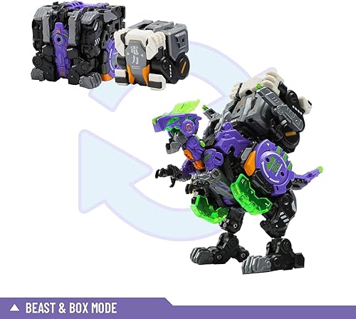 Miniatura 3 de 52TOYS BEASTBOX - Figura de acción de dinosaurio para deformación, juguetes de conversión en mecha y cubo, regalo perfecto de fiesta de cumpleaños
