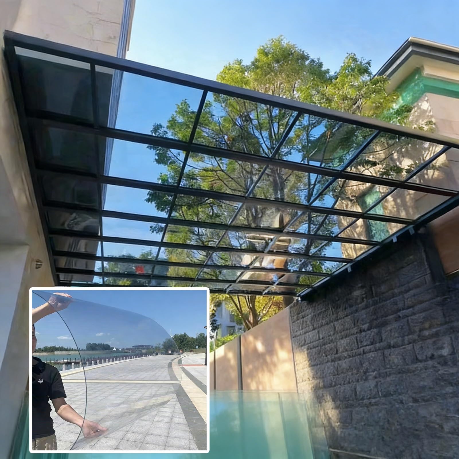 Acryl-Kunststoffplatte, 2 mm dick, transparent, ideal für den Außenbereich, Gartenarbeit, Garagenanwendungen, Beleuchtungskanäle, Gewächshaus