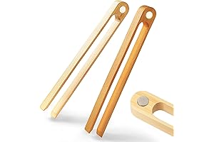 Magnetic Bamboo Toaster Tongs: Tidy Kitchen with Modern Eco-friendly Assistant