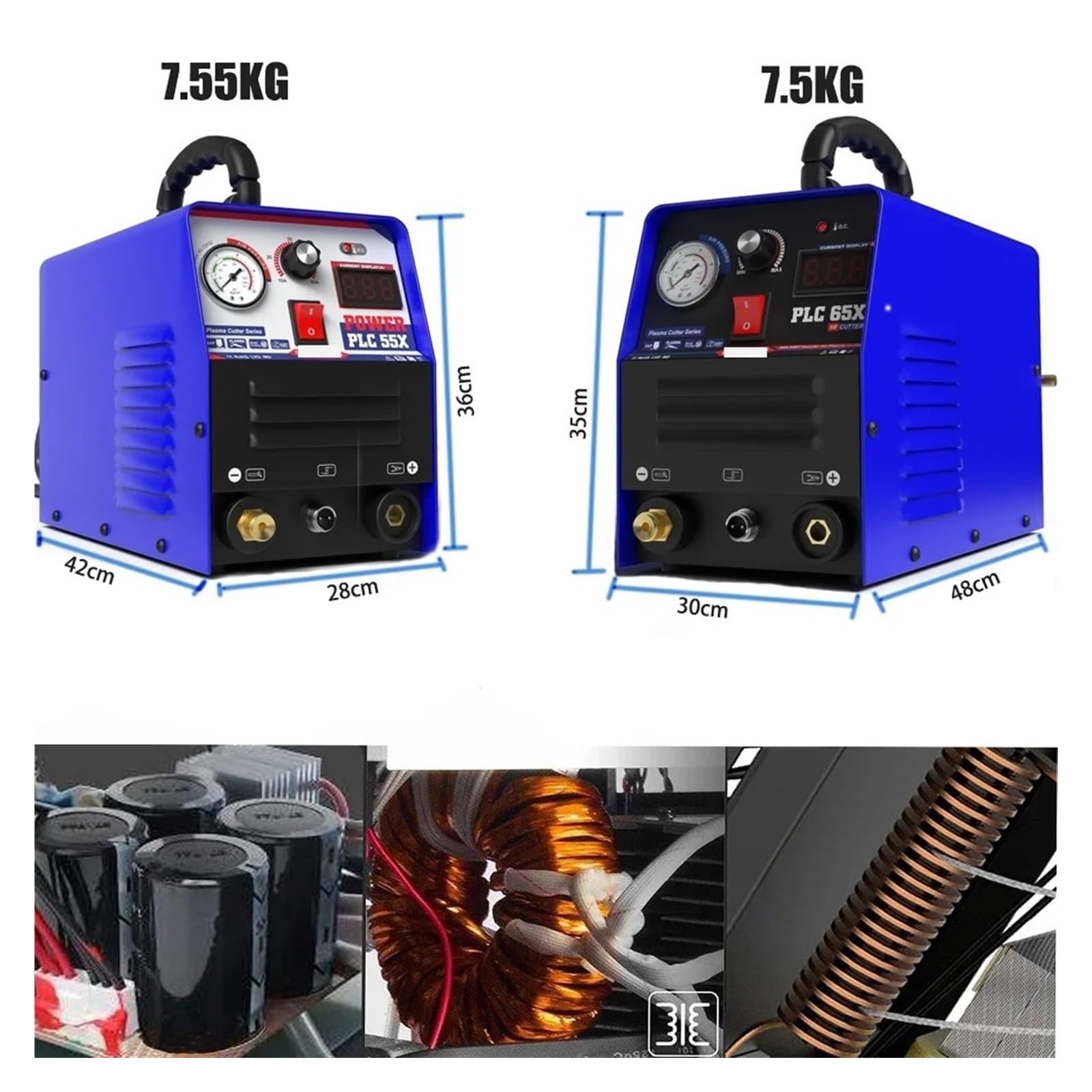 Przecinarka plazmowa, Maszyna do cięcia Plasmargon PLC55/65 IGBT CNC Spawarka plazmowa Inverter HF Luft Schneiden 50A/60A(PLC65)