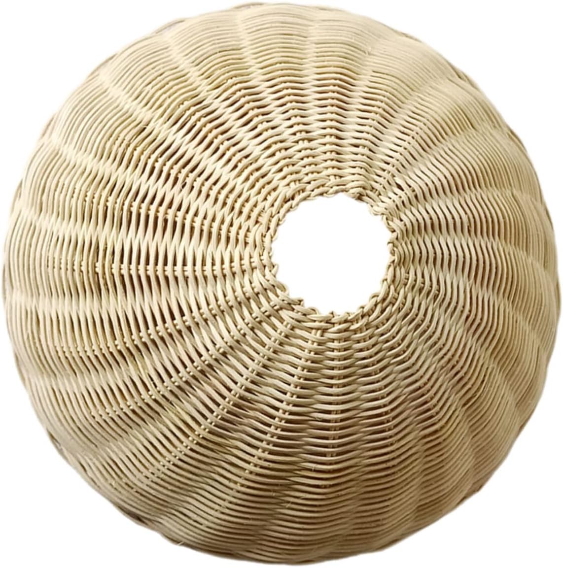 DOITOOL 3pcs Ceiling Lamp Shade Cover Vintage Lampshades for Bedroom Woven Rattan Lampshade Rustic Chandelier Decorations