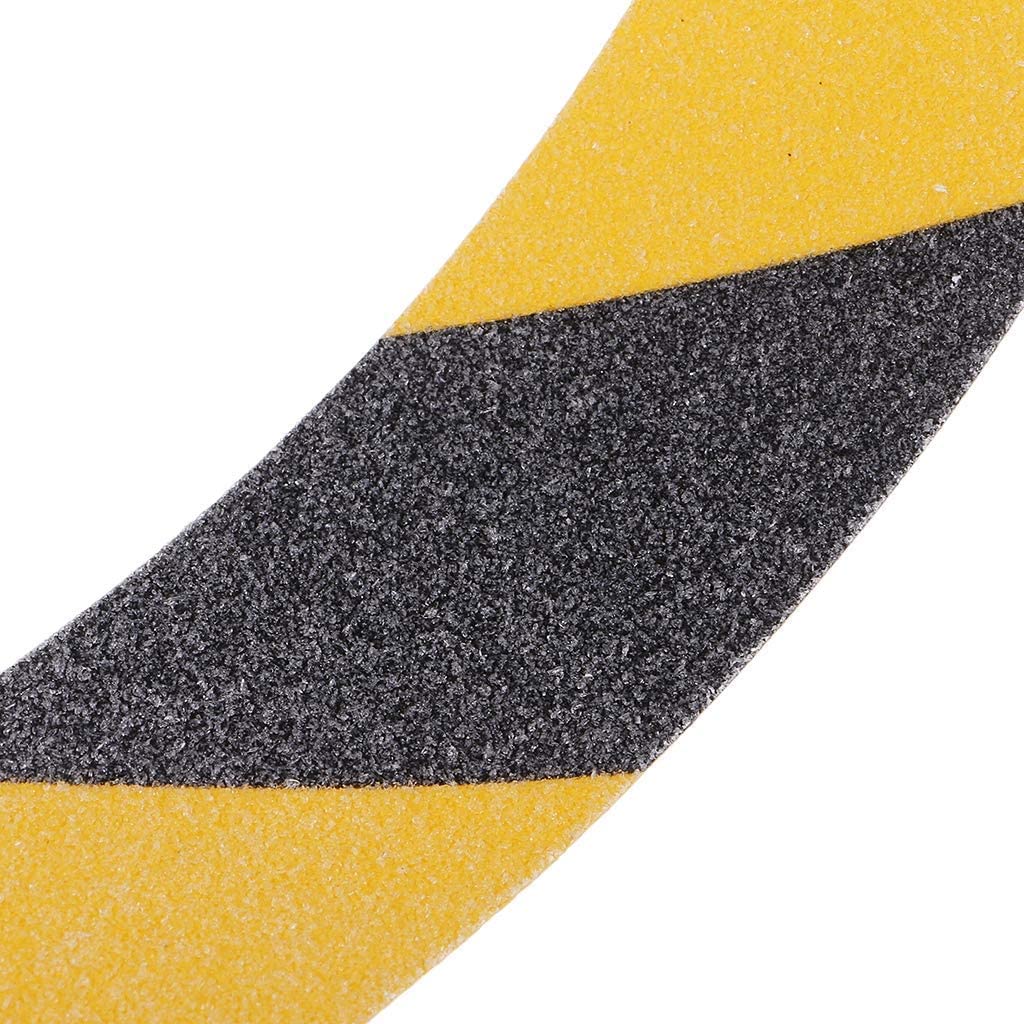 Cinta Antideslizante De PVC - Rollo 50 Mm X 10 M, Superficie Tipo Lija, Impermeable, Para Escaleras, Suelos Y Rampas (Negro/Amarillo O Negro)