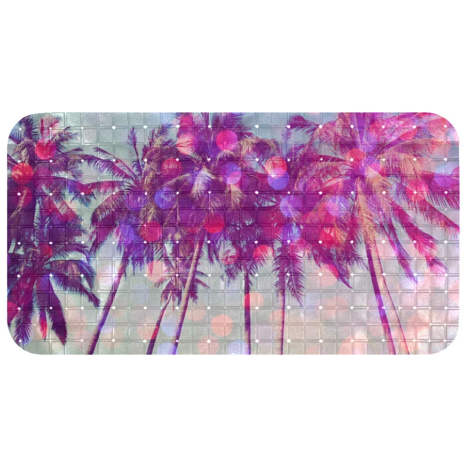Tapis de bain enfants et famille sans latex anti-allergie format compact 27x37