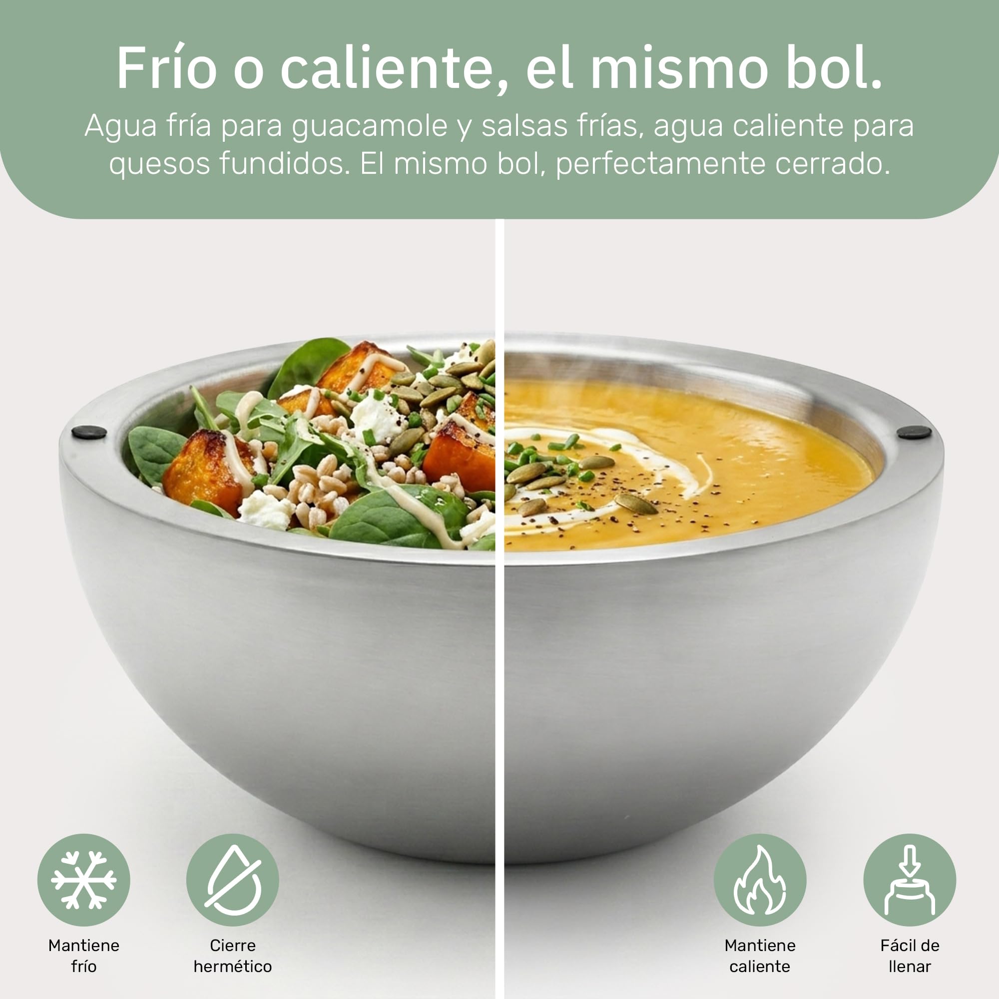 UCO Bol de Acero Inoxidable Doble Pared, 530 ml y 1 L (Pack de 2)