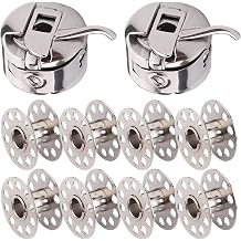 2 Bobbin Case and 8 Metal Bobbins, Sewing Machine Bobbins Sewing Spools for Brother, Janome, Toyota, New Home & More Domestic Sewing Machines