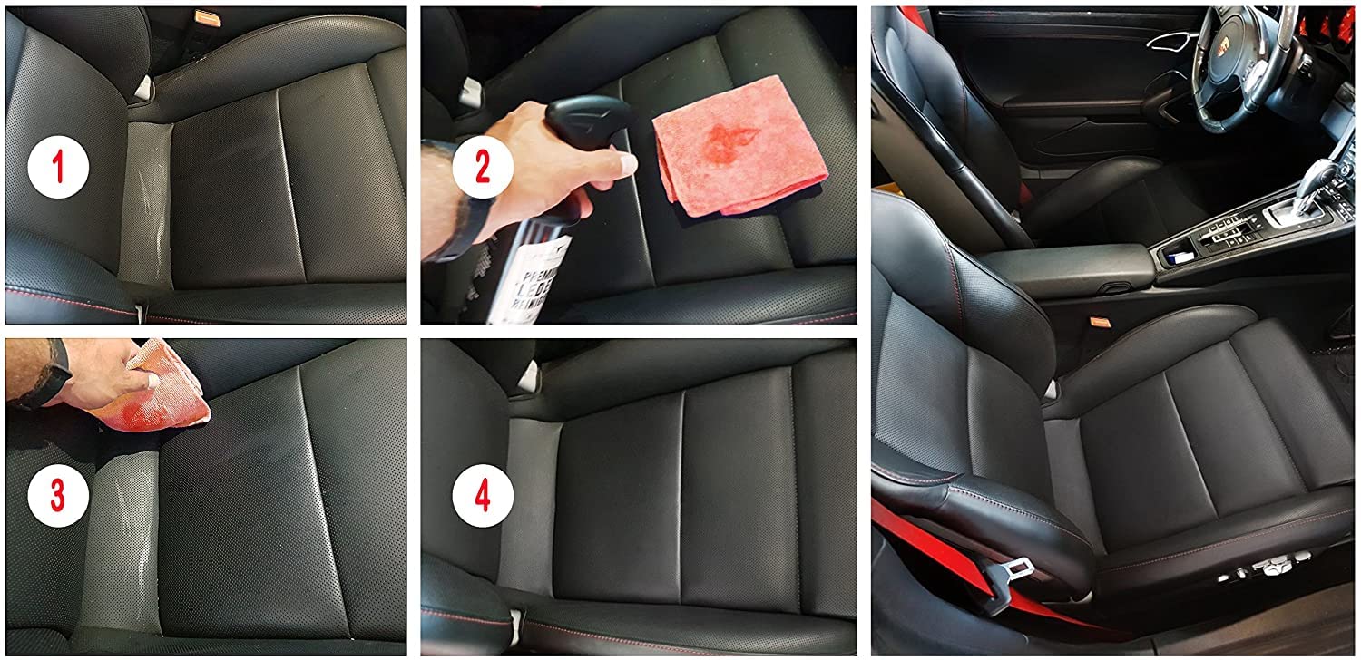Cuidado del Cuero incoloro para Coche Muebles Chaquetas Bolsos sofá Zapatos sillín Cuero BÁLSAMO y Limpiador de URBAN FOREST, tamaño: 500ml Bálsamo + 500ml Limpiador