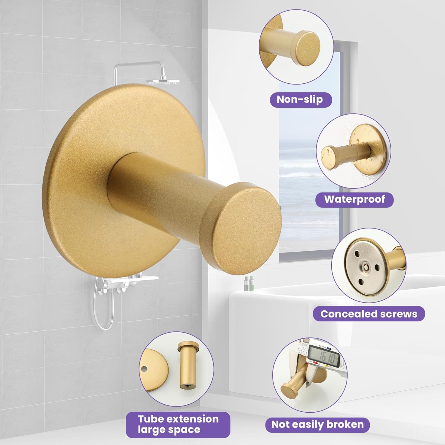 Stainless Steel Hooks, Bathroom Towel Hooks, Wall Hooks, Towel Holder, Clothes Hooks, Bathrobe Hooks, Suitable for Living Room, Kitchen, Bathroom