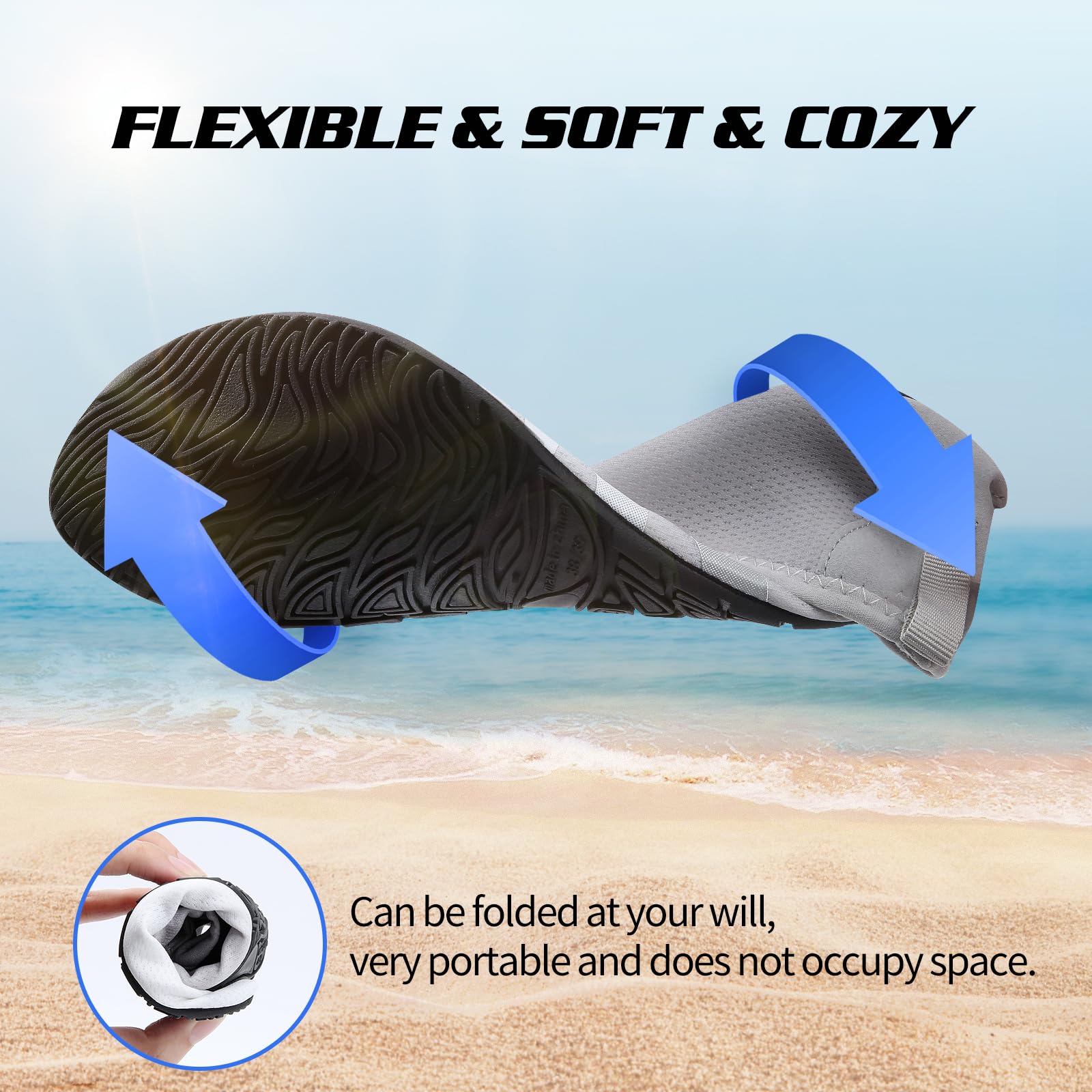 WateLves Scarpe da Scoglio Scarpette Donna Uomo Asciugatura Rapida Super Leggere Antiscivolo per Spiaggia e Snorkeling Unisex