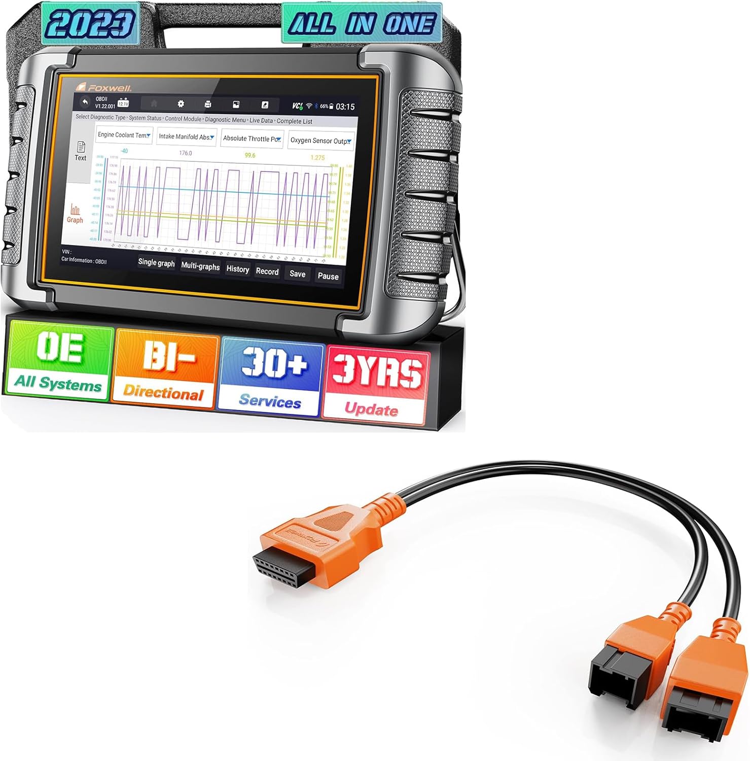 Foxwell NT809 All System Bidirectional Scan Tool & FCA 12+8